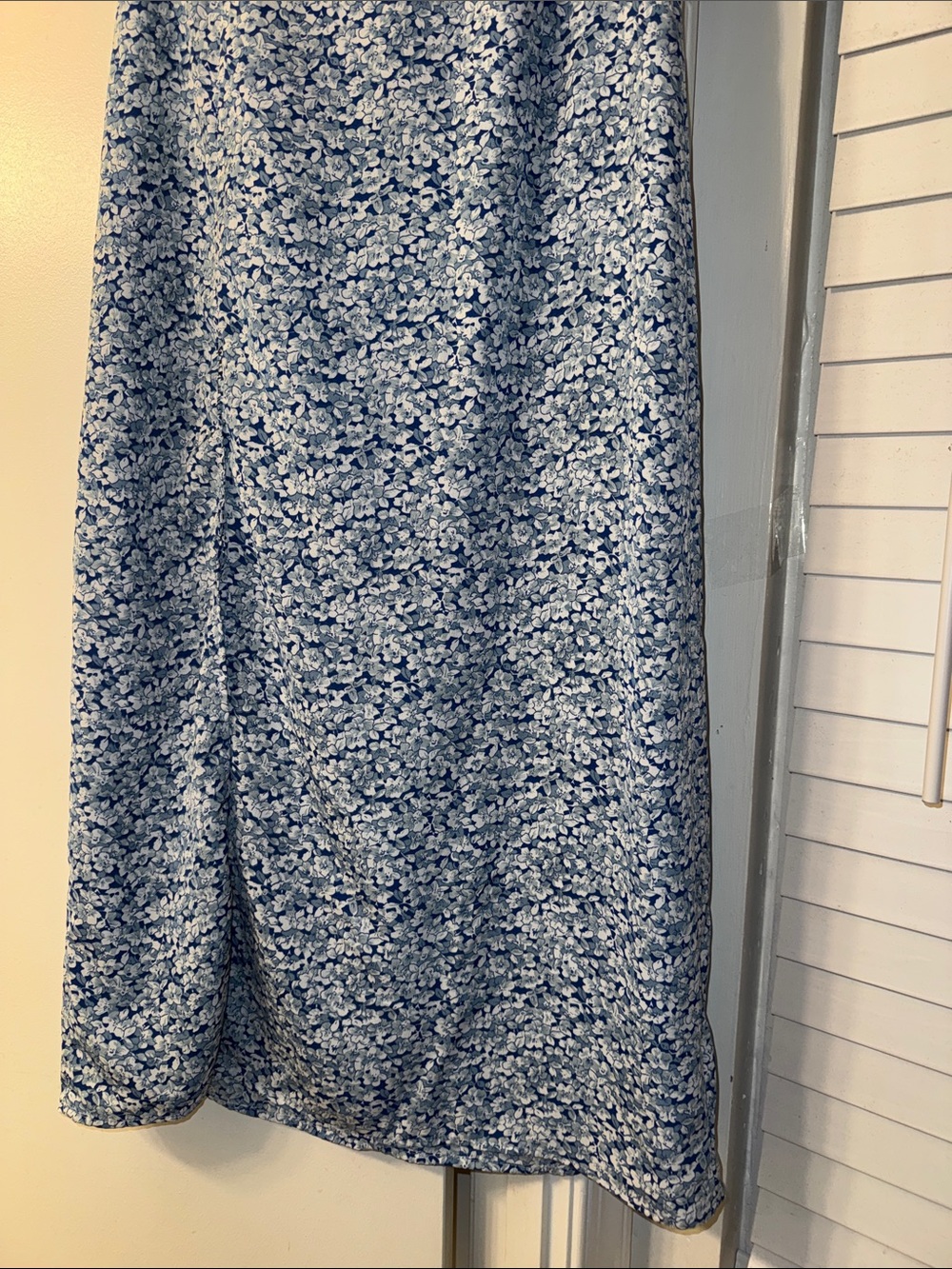 SHEIN Blue Floral Midi Skirt